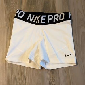 White Nike Pro Spandex